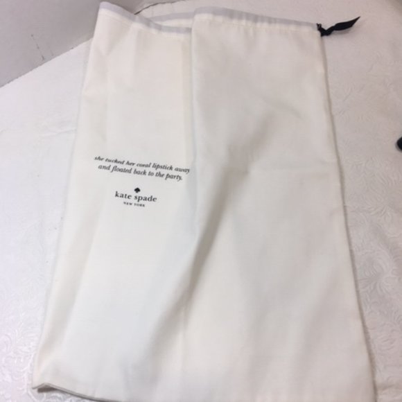 Kate Spade Drawstring Extra Large Dust Bag White 19.5x17.5 - Picture 5 of 5